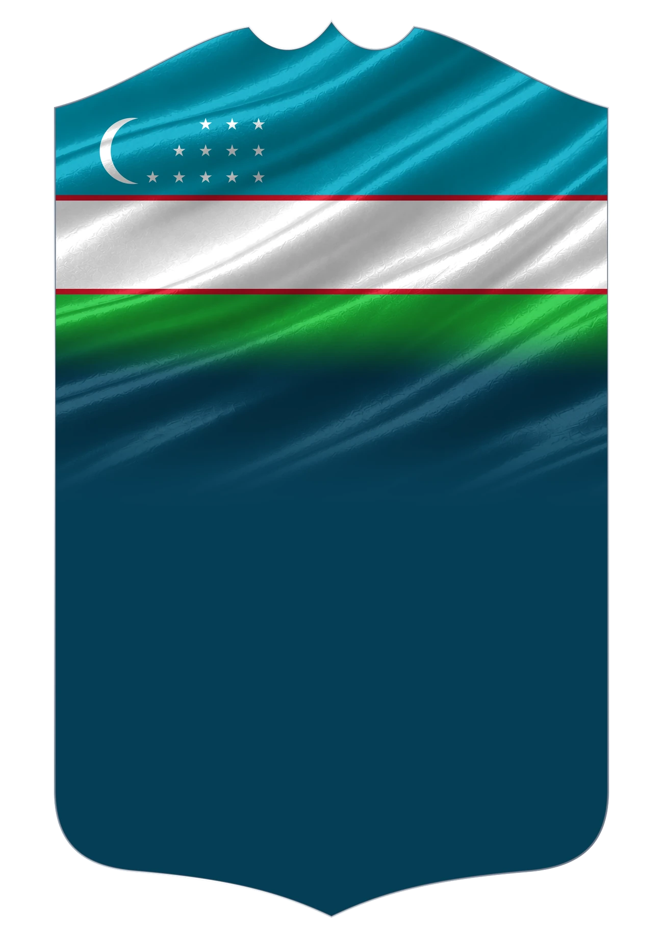 Uzbekistan Flag card design