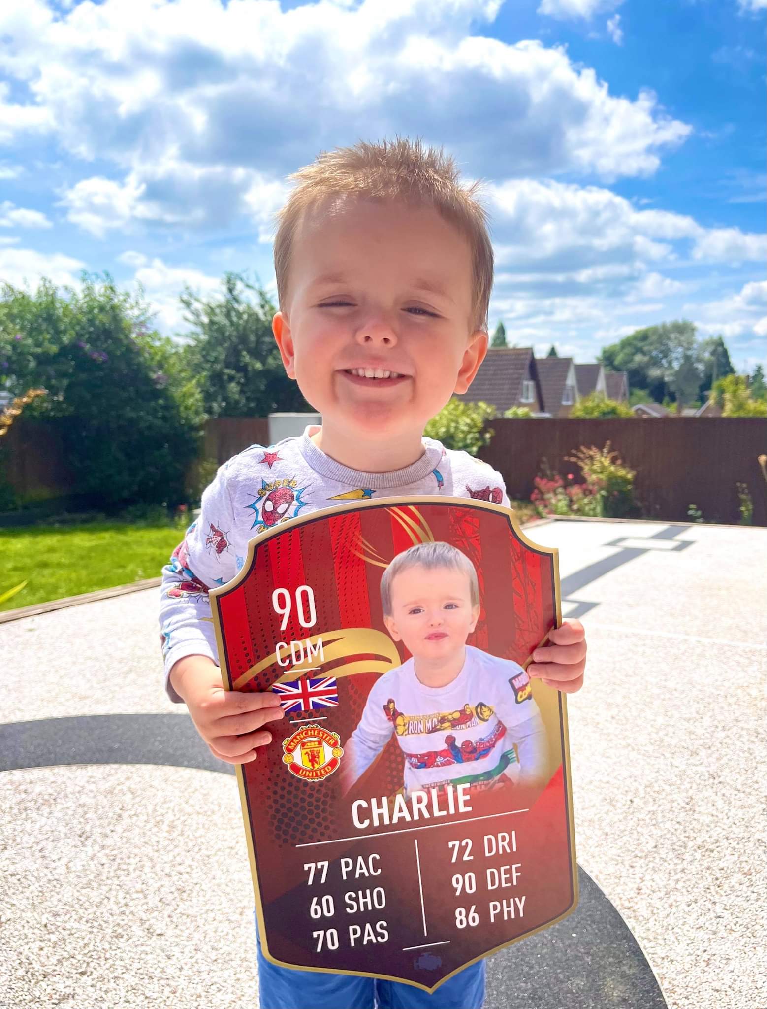 Charlie with his card